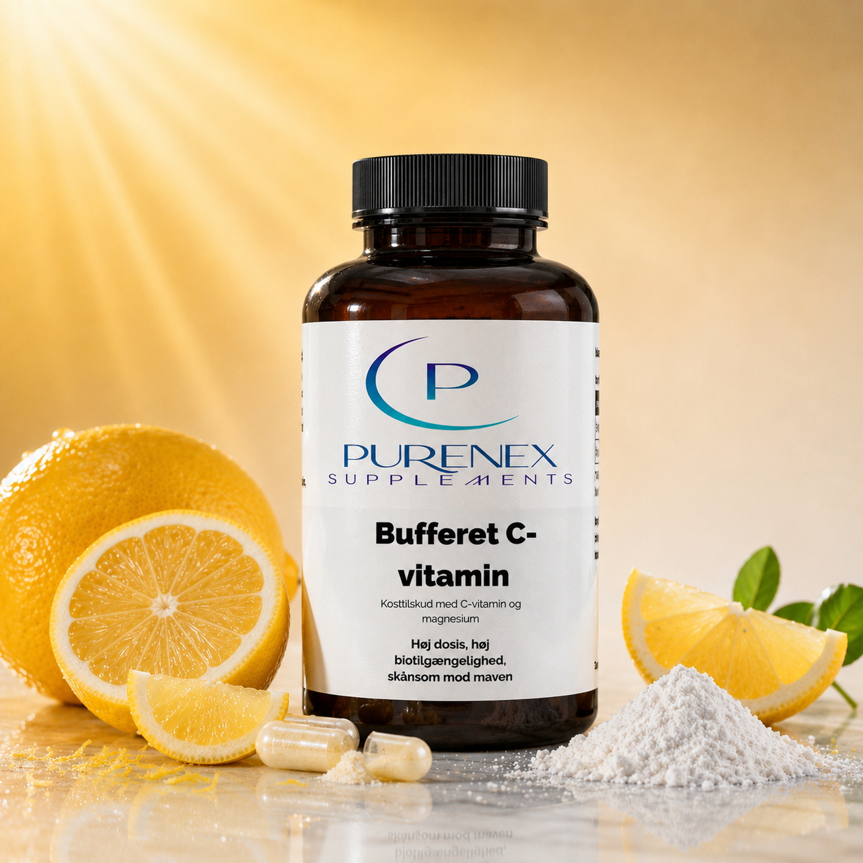 Bufferet C-vitamin 500 mg. + magnesium – 240 kapsler.