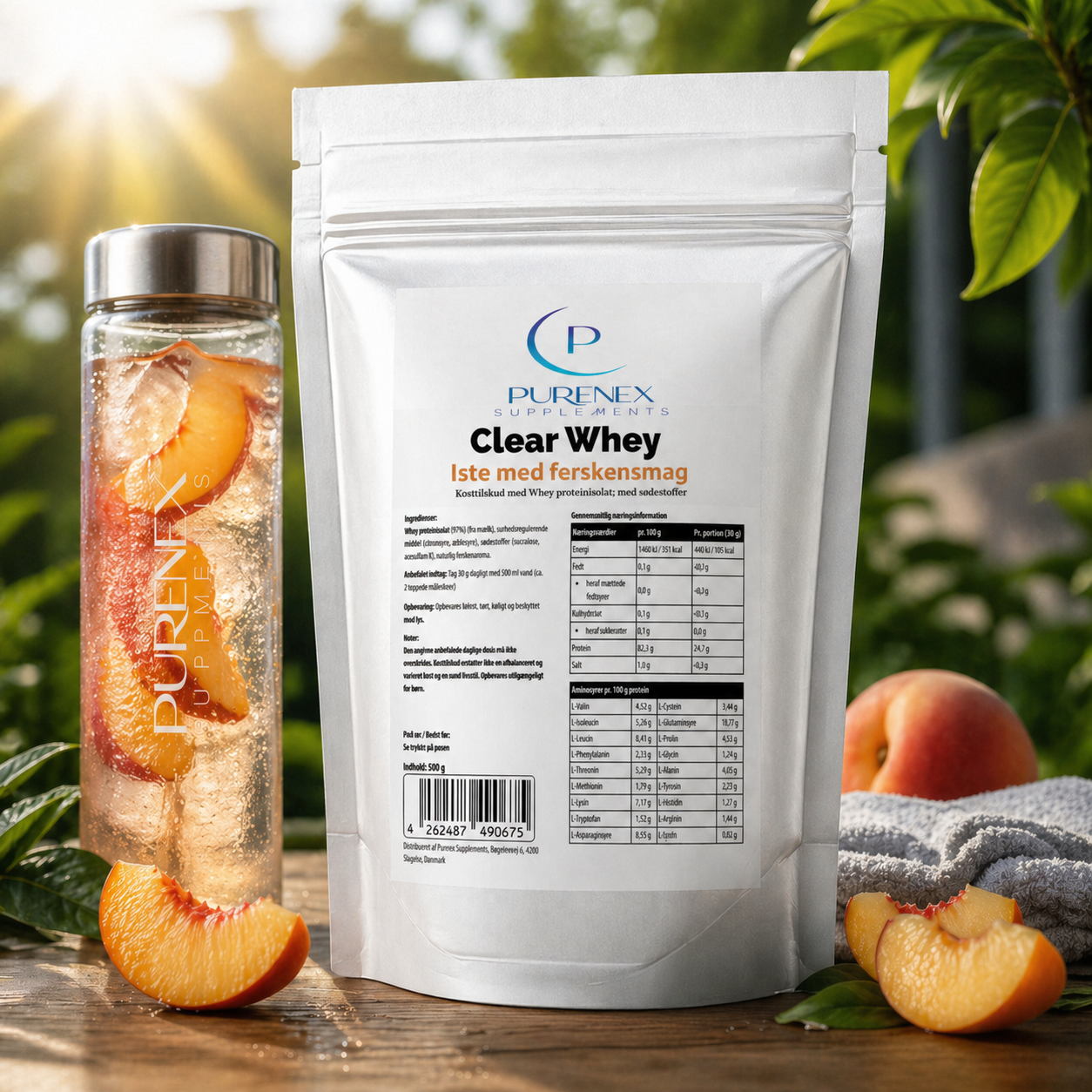 Clear Whey Protein Iced Tea Fersken - 500 g.