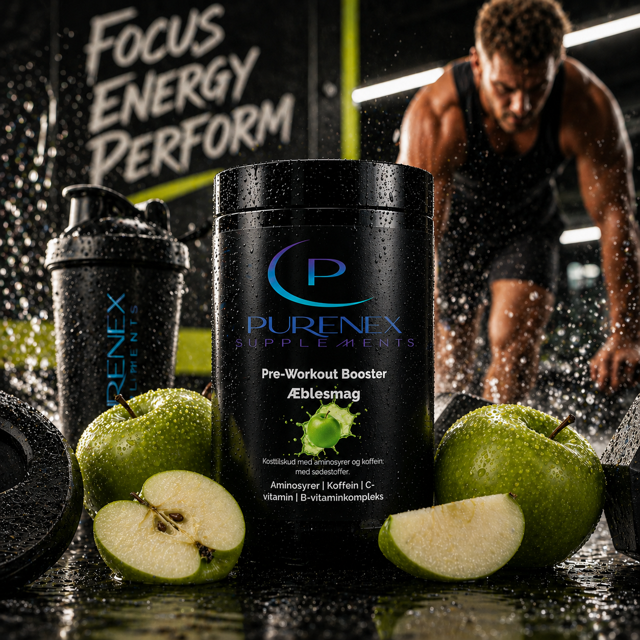 Pre-Workout booster Æble – 520 g.