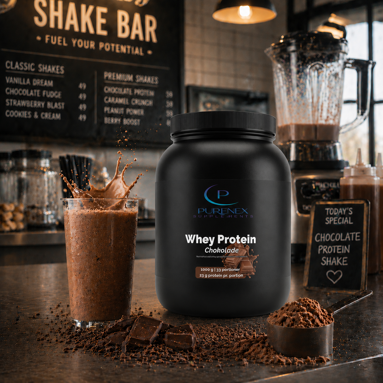 Premium Whey Protein Chokolade - 1000 g.