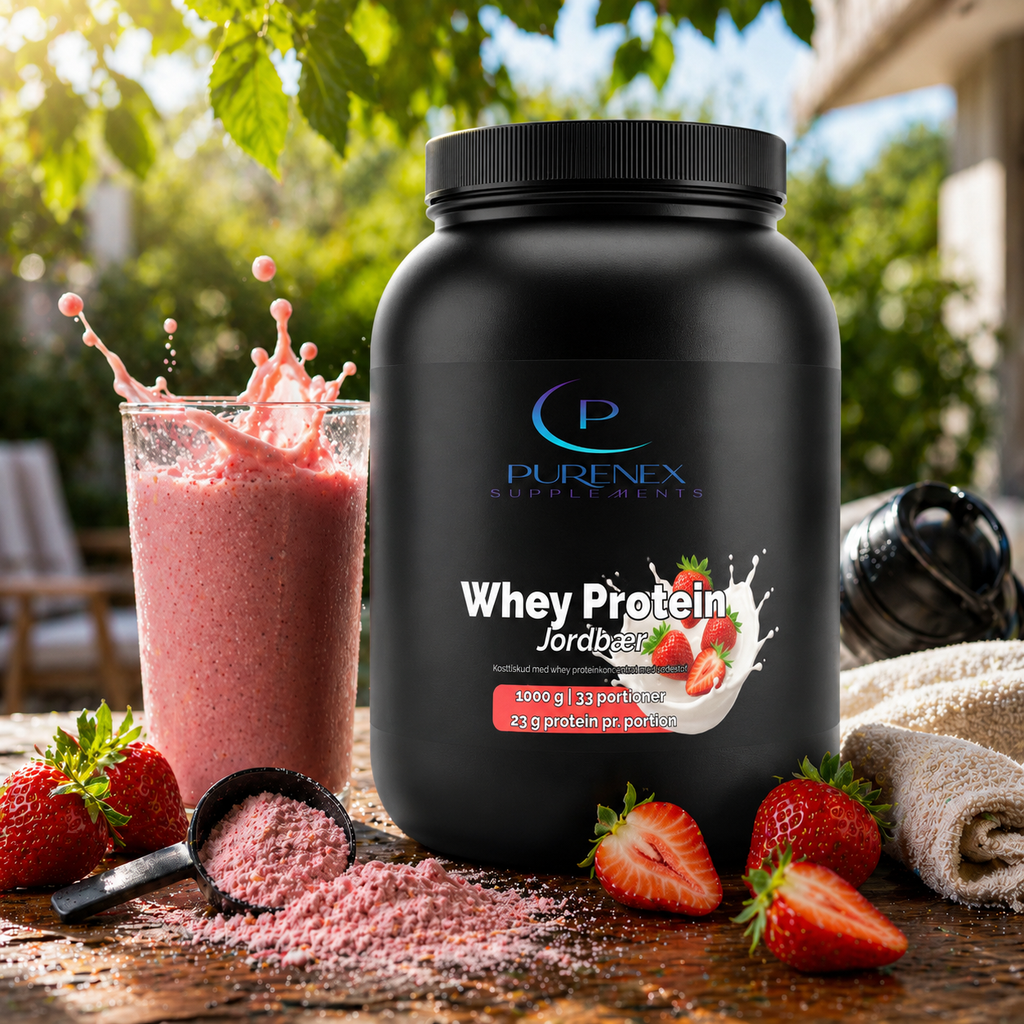 Premium Whey Protein Jordbær - 1000 g.